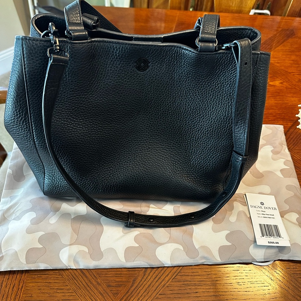 Dagne Dover Small Allyn Tote in Onyx Black